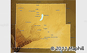 Physical 3D Map of Eddy County, darken