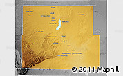 Physical 3D Map of Eddy County, desaturated