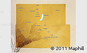 Physical 3D Map of Eddy County, lighten