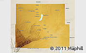 Physical 3D Map of Eddy County, shaded relief outside