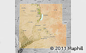 Satellite Map of Eddy County, desaturated