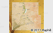 Satellite Map of Eddy County, physical outside