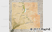 Satellite Map of Eddy County, semi-desaturated