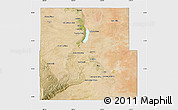 Satellite Map of Eddy County, single color outside
