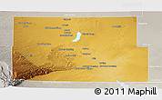 Physical Panoramic Map of Eddy County, lighten, semi-desaturated