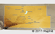 Physical Panoramic Map of Eddy County, semi-desaturated