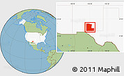 Savanna Style Location Map of Otero County, highlighted country