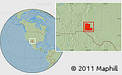 Savanna Style Location Map of Otero County, hill shading