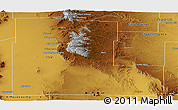 Physical Panoramic Map of Otero County