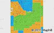 Political 3D Map of Quay County