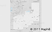 Silver Style 3D Map of Quay County