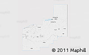 Silver Style 3D Map of Quay County, single color outside