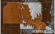 Physical Map of Rio Arriba County, darken