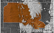 Physical Map of Rio Arriba County, desaturated
