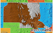 Physical Map of Rio Arriba County, political outside