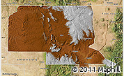 Physical Map of Rio Arriba County, satellite outside