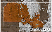 Physical Map of Rio Arriba County, semi-desaturated