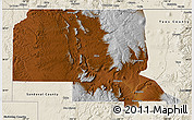 Physical Map of Rio Arriba County, shaded relief outside