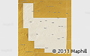 Shaded Relief 3D Map of Roosevelt County, physical outside
