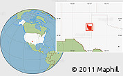 Savanna Style Location Map of Roosevelt County, highlighted country