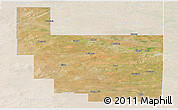 Satellite Panoramic Map of Roosevelt County, lighten
