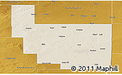 Shaded Relief Panoramic Map of Roosevelt County, physical outside