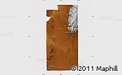 Physical Map of Santa Fe County, cropped outside