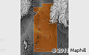 Physical Map of Santa Fe County, desaturated