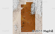 Physical Map of Santa Fe County, lighten