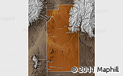Physical Map of Santa Fe County, semi-desaturated