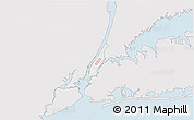 Silver Style 3D Map of ZIP code 00083, single color outside