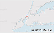 Silver Style 3D Map of ZIP code 10001, single color outside