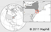 Blank Location Map of ZIP code 10001, highlighted country, highlighted state