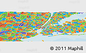 Political Panoramic Map of ZIP code 10001