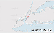 Silver Style 3D Map of ZIP code 10002, single color outside