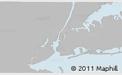 Gray 3D Map of ZIP code 10003, single color outside