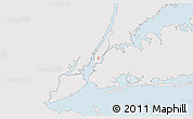 Silver Style 3D Map of ZIP code 10003, single color outside
