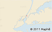 Classic Style 3D Map of ZIP code 10011, single color outside