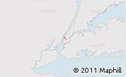 Silver Style 3D Map of ZIP code 10011, single color outside