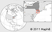 Blank Location Map of ZIP code 10011, highlighted country, highlighted state