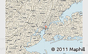 Shaded Relief Map of ZIP code 10011
