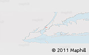 Silver Style Panoramic Map of ZIP code 10011, single color outside