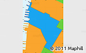 Political Simple Map of ZIP code 10011