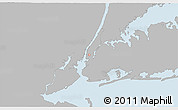 Gray 3D Map of ZIP code 10012, single color outside