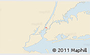 Classic Style 3D Map of ZIP code 10013, single color outside