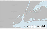 Gray 3D Map of ZIP code 10013, single color outside