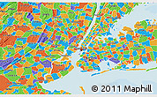 Political 3D Map of ZIP code 10013
