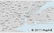Silver Style 3D Map of ZIP code 10013