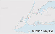 Silver Style 3D Map of ZIP code 10013, single color outside