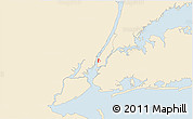 Classic Style 3D Map of ZIP code 10014, single color outside